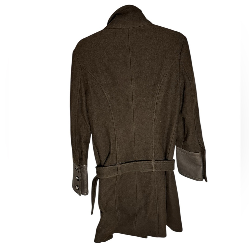 Pinko Dark Brown Trench Coat with Belt Size 8 - Picture 5 of 7